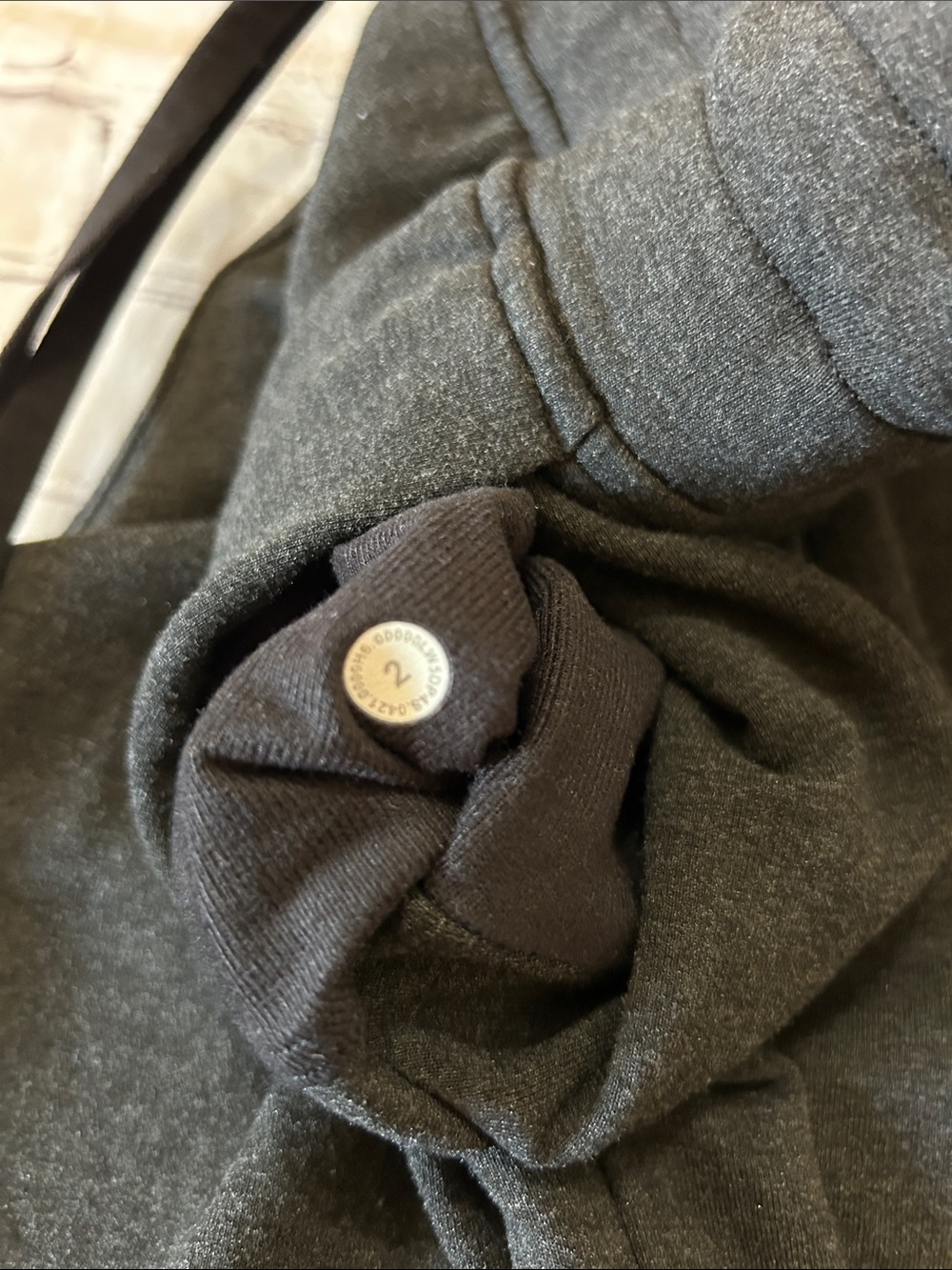 Lululemon Ready to Fleece High-Rise Jogger Sweat-pant Heathered Black Size 2 XS - Picture 3 of 6